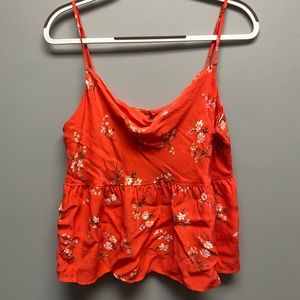 American Eagle floral tank size large